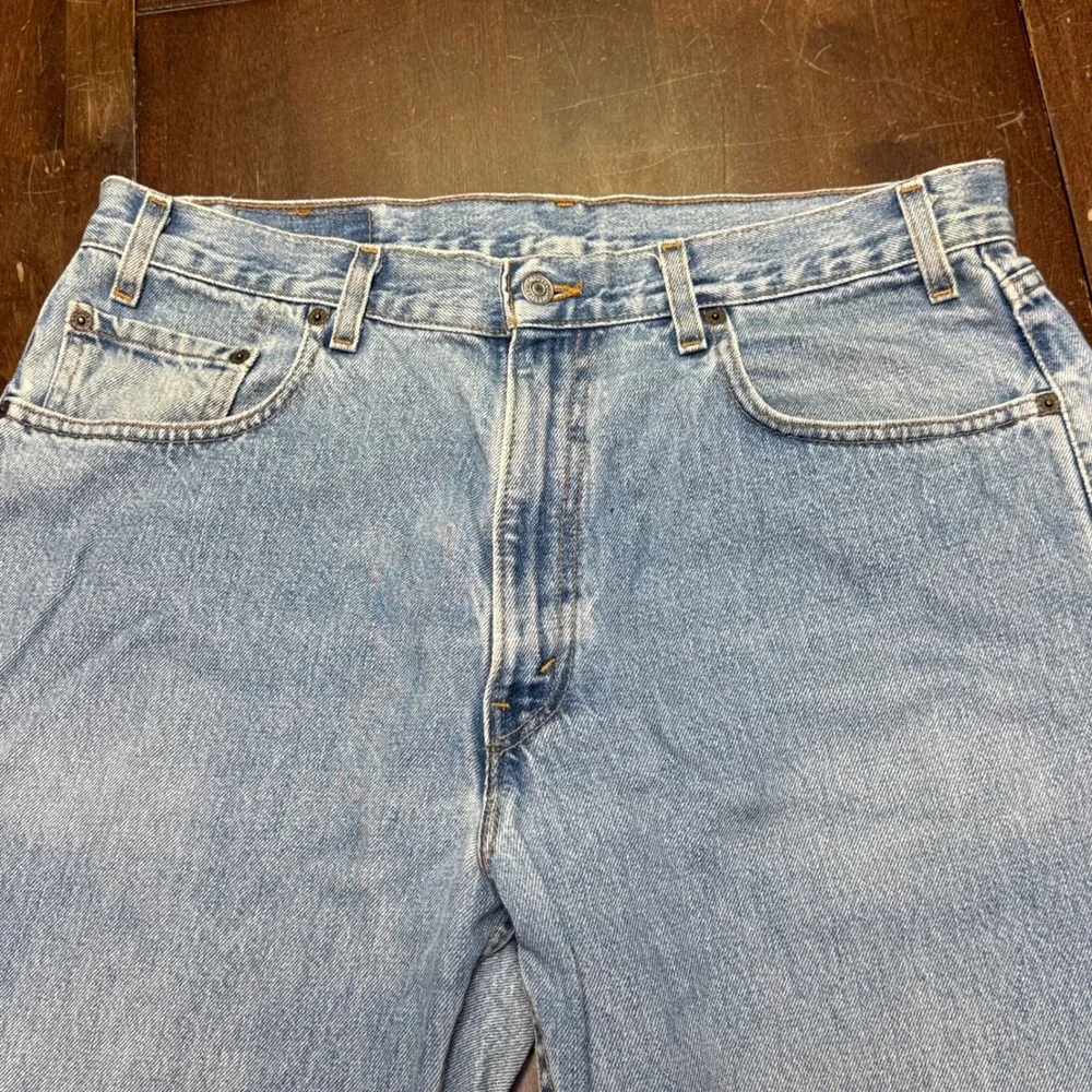 Vintage Levi's 569 Loose Straight Fit Jeans Mens 36x32 Light Wash Made in USA
